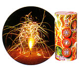 紅と緑の暴れる火の玉!噴水花火 暴れ蛍